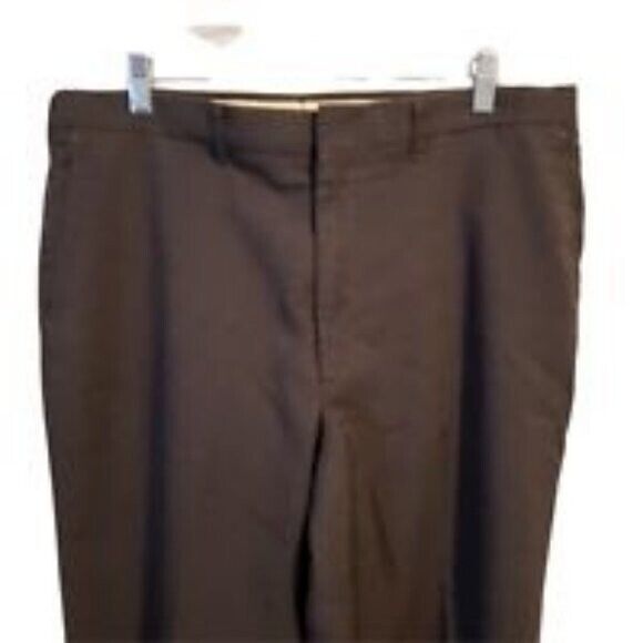 Haggar Mens Size 36x32 Gray Solid Dress Pants - Picture 5 of 10